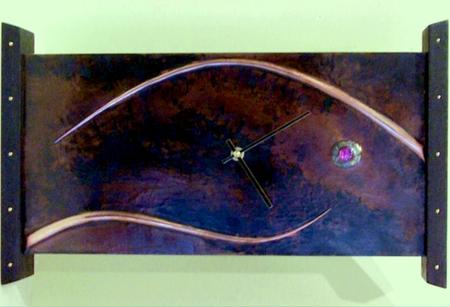 copper mantel clock  ( MC 8 )