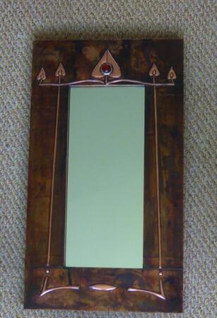 Arts & Crafts copper mirror ( ACM 5)