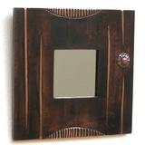 copper and rose quartz mirror