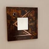 Copper and carnelian mirror