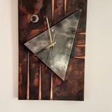 Copper and pewter wall clock : C2