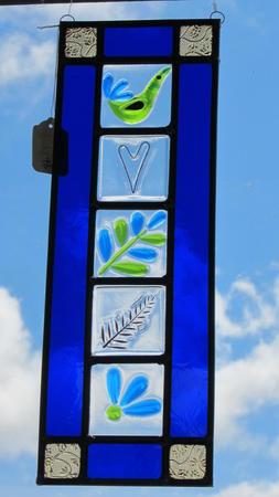 Fused glass panel by Fran Brown