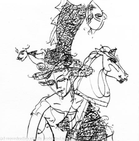 Girl with Hobby Horse I