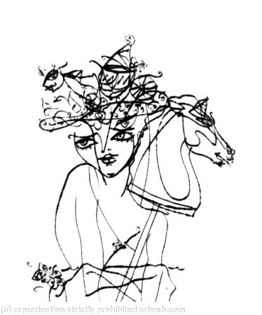 Girl with Hobby Horse II