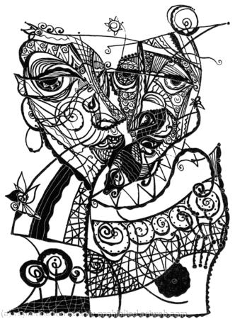 Two decorative Heads