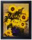 SUNFLOWERS WITH PURPLE VASE