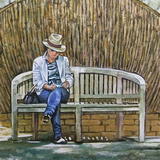 Writing a note, (Whatley Manor gardens)