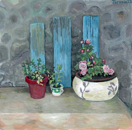 Flower Pots (Gouache)