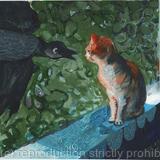 Strange Bird and a Cat