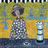 Yellow cafe polka dot