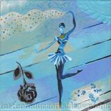 Pale blue ballet dancer