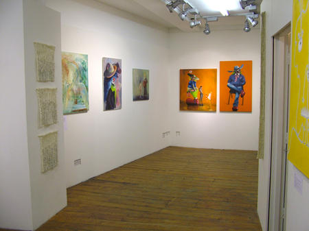 nice paintings hanging around on planet flat grey