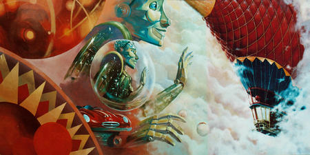 Jules Verne EuroDisney Mural detail