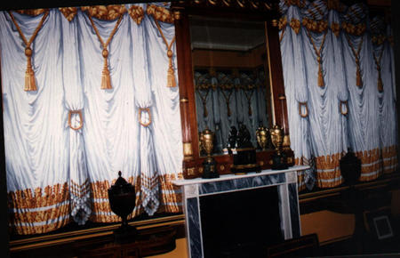 painted drapes based on 19th century design