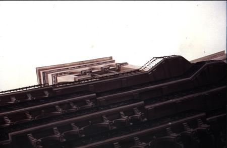 Backcloth seen through a skylight