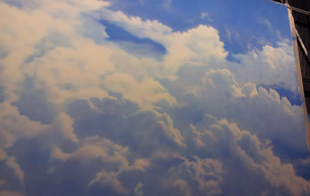 Backcloth for museum exhibit