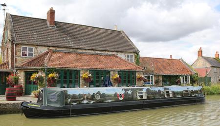Canal boat mural