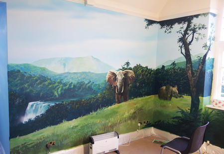 Jungle Themed Private mural commission