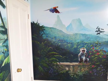 Jungle themed private mural commission