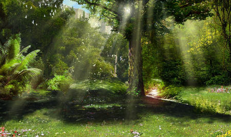 Good Omens - Garden reverse view