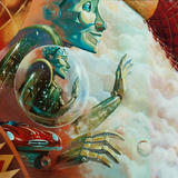 Jules Verne EuroDisney Mural detail