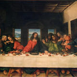The Last Supper painted to look as if just finished. For Biopic Leonardo