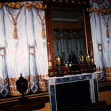 painted drapes based on 19th century design