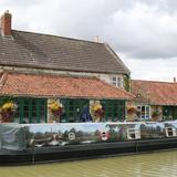Canal boat mural
