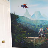 Jungle themed private mural commission
