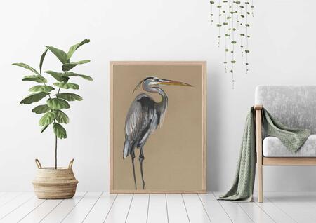 heron giclee print