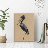 open mouthed stork giclee print