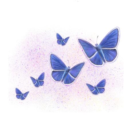 Small Blue Butterflies