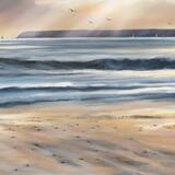 Gentle waves on the shore