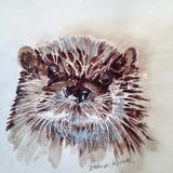 Otter pen & ink