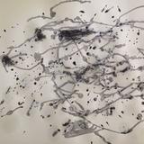 Dog at Speed - Abstract poster paint