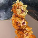 Indian cow and marigolds