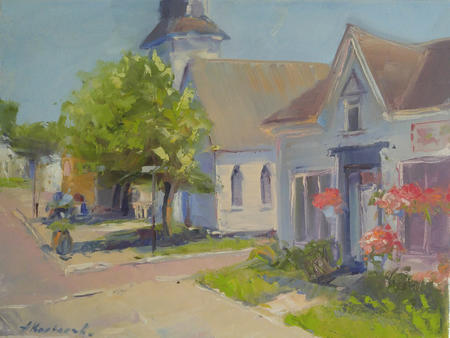 Sunny day in Parrsboro (plein air) (12x16x0.7