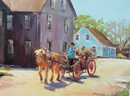 SUMMER RIDE IN LUNENBURG (16x12x0.7'')