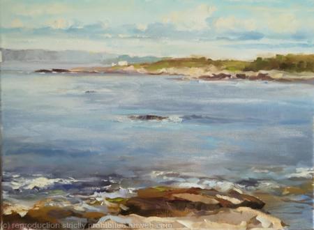 PLEIN AIR AT THE OCEAN 3 (9x12x0.7'') (SOLD)