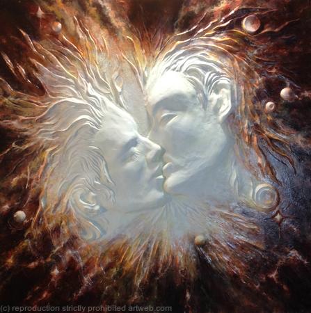 Two galaxies (30x30x1.6'')