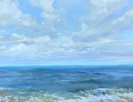 Where the sea meets the sky (9×12