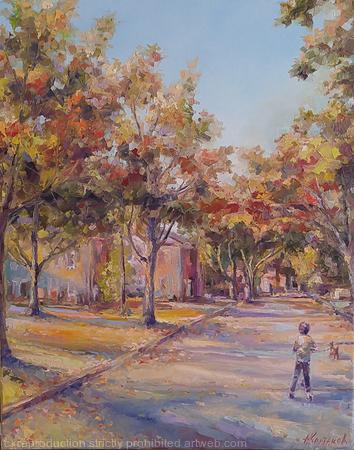 Weekend on the Maple Street {Childhood series) (16x20')(SOLD)