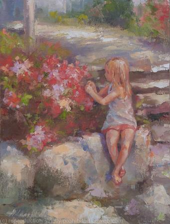 Flower elf (Childhood series) (9x12')