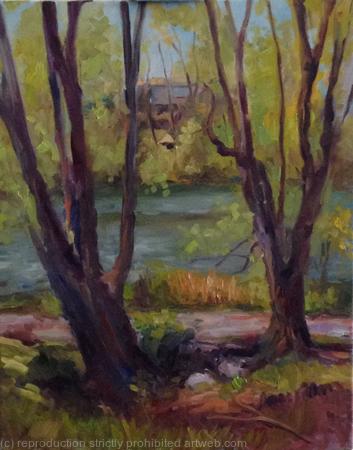 Spring in High Park, pleinair, 16x20''