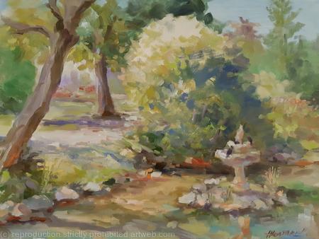 Plein air, September, Public Gardens, 12x16''