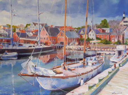 SUNNY DAY IN LUNENBURG (18X24X1.5)  (This artwork is SOLD by Teichert gallery.)