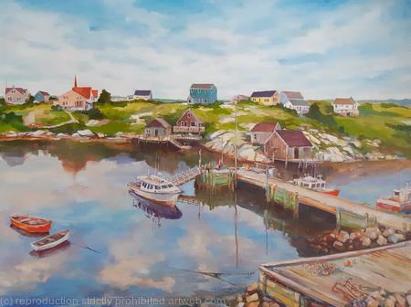 FISHERMAN'S VILLAGE (30X40X1.5'') - SOLD
