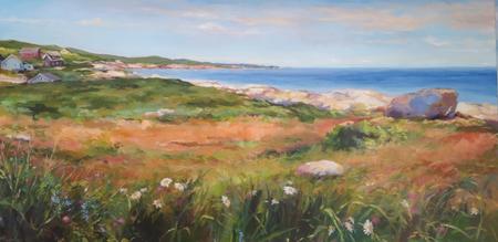 CANADIAN LANDSCAPE , Original, one of a kind acrylic on gallery-wrapped canvas impressionistic painting