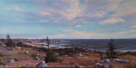 Evening over the Peggy's Cove (12x24x01.5'') 