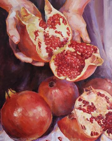 Magic of life #3, original, one of a kind, impressionistic style painting (30x40x2'')